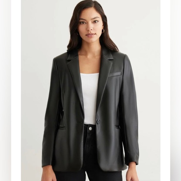 Dynamite Jackets & Coats Dynamite Lorelei Leather Blazer Poshmark